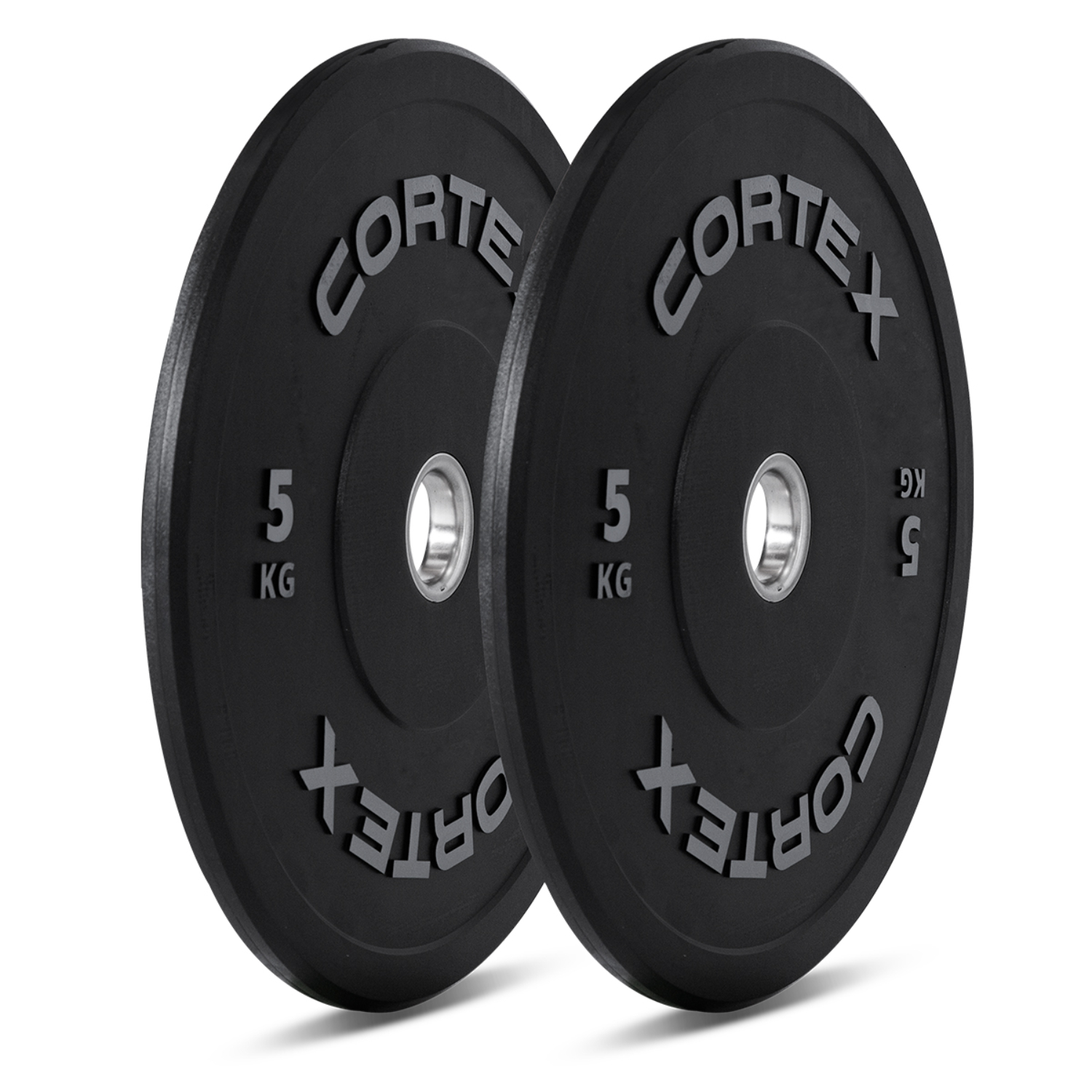 Cortex 150kg Black Series V2 Rubber Olympic Bumper Plate Set 50mm with ...