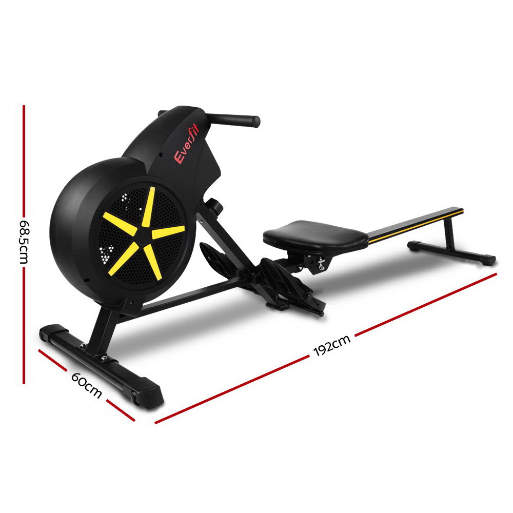 Everfit Rowing Exercise Machine Rower Resistance Fitness Home Gym Cardio Air