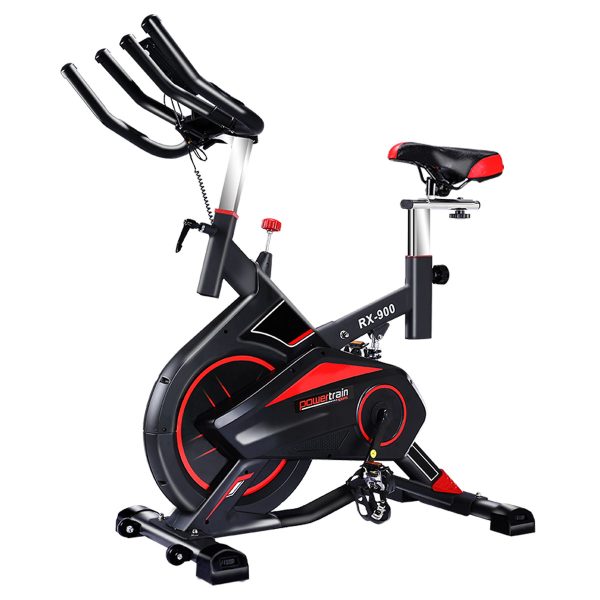 Powertrain RX-900 Exercise Spin Bike Cardio Cycling – Red