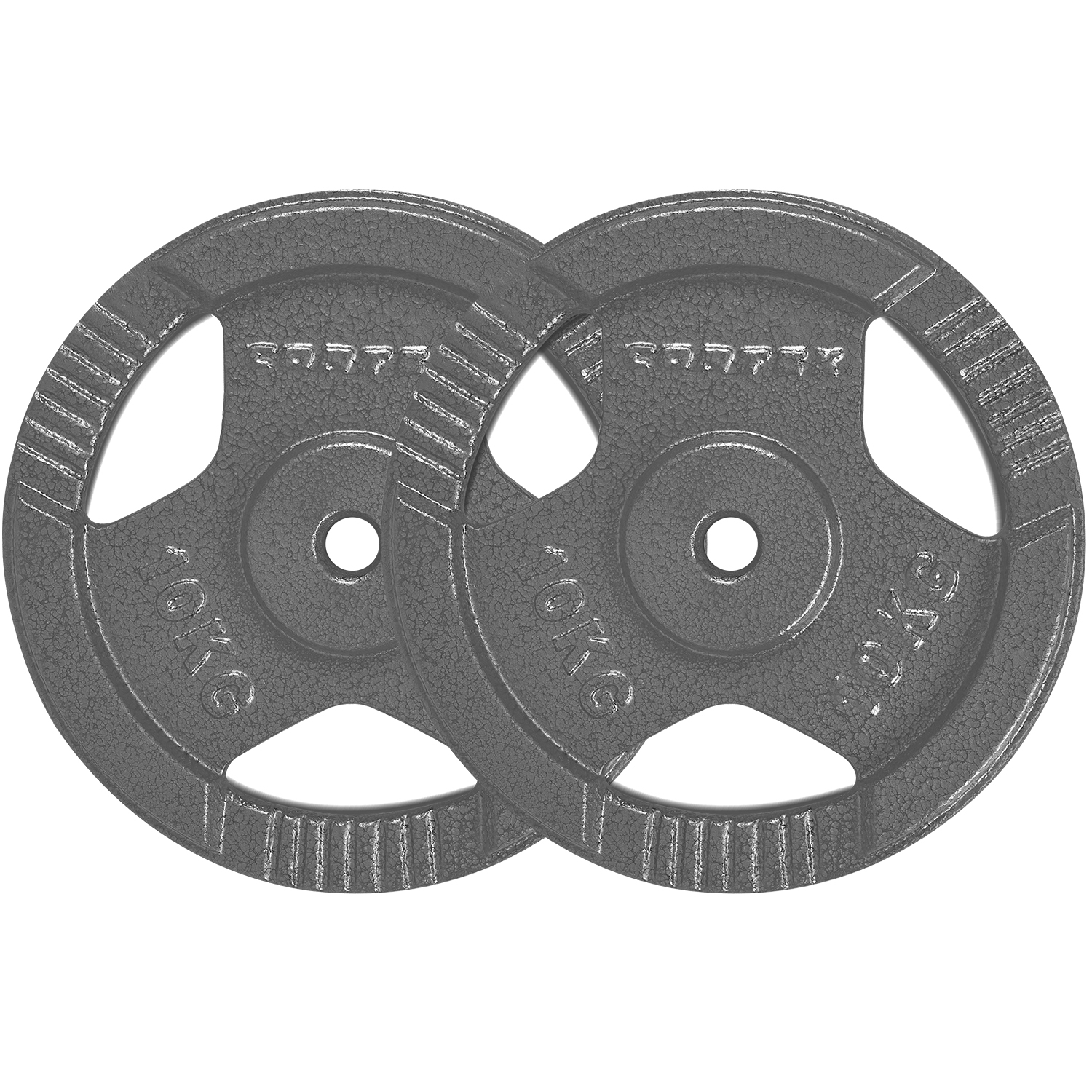 Cortex Cast Iron Tri Grip Plate 10kg Pair - Fitnessequipments