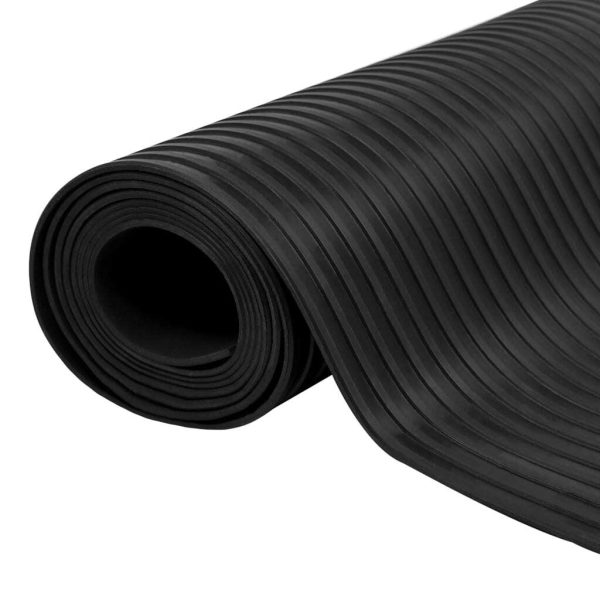 Floor Mat Anti-Slip Rubber 1.5×2 m 3 mm Wide Rib