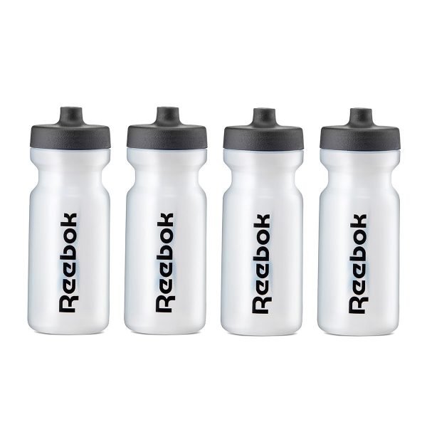 Reebok Water Bottle (500ml, Clear), Pack of 4