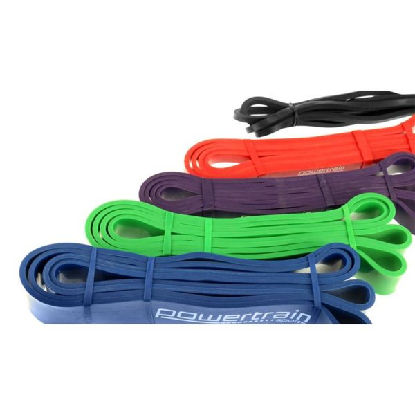 5x Powertrain Home Workout Resistance Bands Gym Exercise