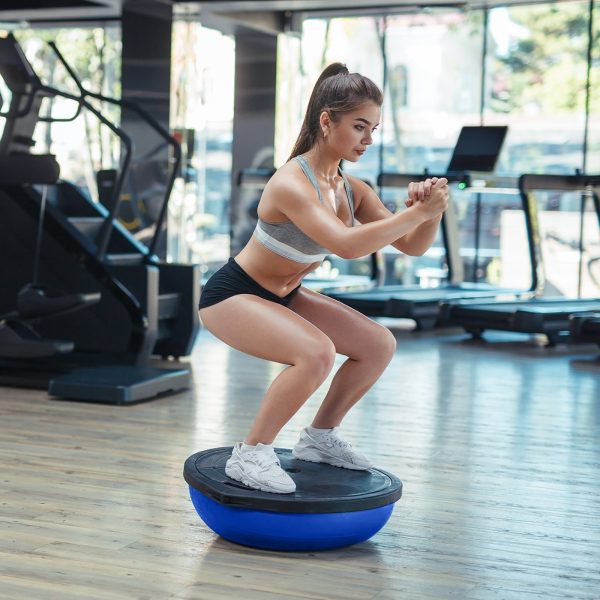 Powertrain Fitness Yoga Ball Home Gym Workout Balance Trainer Blue