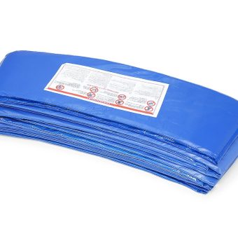 12ft Trampoline Replacement Safety Pad and Net Round  8 Poles Blue