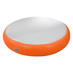 1m Air Track Spot Round Inflatable Gymnastics Tumbling Mat Pump Orange