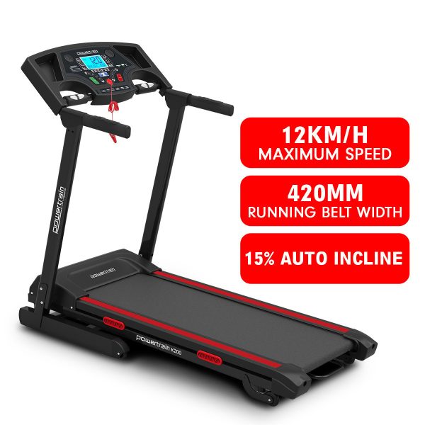 Powertrain K200 Electric Treadmill Folding Home Gym Running Machine