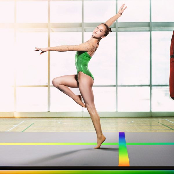 4M Air Track Gymnastics Tumbling Exercise Mat Inflatable Mats + Pump