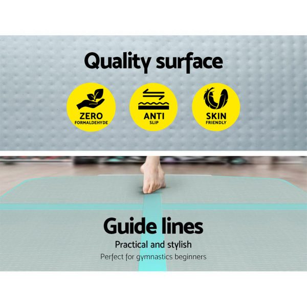 GoFun 4X1M Inflatable Air Track Mat Tumbling Floor Home Gymnastics Green
