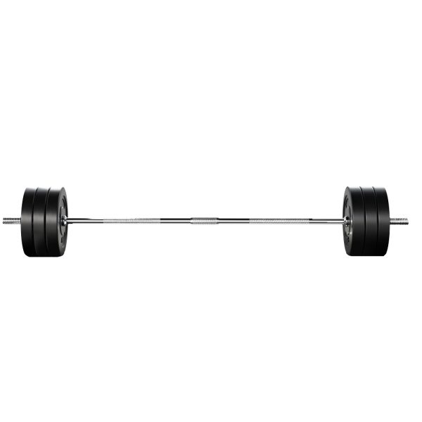 68KG Barbell Weight Set Plates Bar Bench Press Fitness Exercise Home Gym 168cm