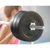68KG Barbell Weight Set Plates Bar Bench Press Fitness Exercise Home Gym 168cm
