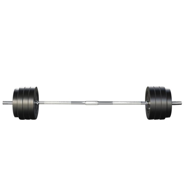 78KG Barbell Weight Set Plates Bar Bench Press Fitness Exercise Home Gym 168cm