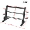 3-Tier Weights and Barbell Storage Rack Barbell Dumbbell Kettlebell Weight Plate