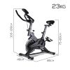 PROFLEX Spin Bike Flywheel Commercial Gym Exercise Home Fitness Grey