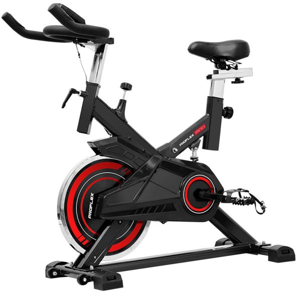 PROFLEX Commercial Spin Bike Flywheel Exercise Home Workout Gym – Red