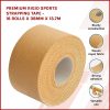 Premium Rigid Sports Strapping Tape – 16 Rolls x 38mm x 13.7m