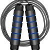 LT Skipping Rope Tangle-Free with Ball Bearings Rapid Speed Jump Rope Cable Ideal for Fitness Gym (Black)