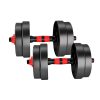 Dumbbells Barbell Weight Set Adjustable Rubber Home GYM Exercise Fitness
