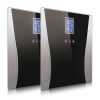 Digital Body Fat Scale Bathroom Weight Gym Glass Water LCD Electronic Black