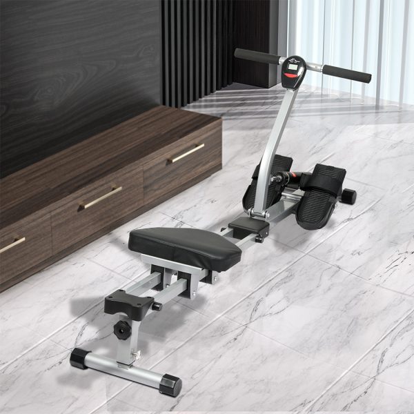 Hydraulic Rowing Machine 12 Levels Resistance Cardio Exercise Fit Home
