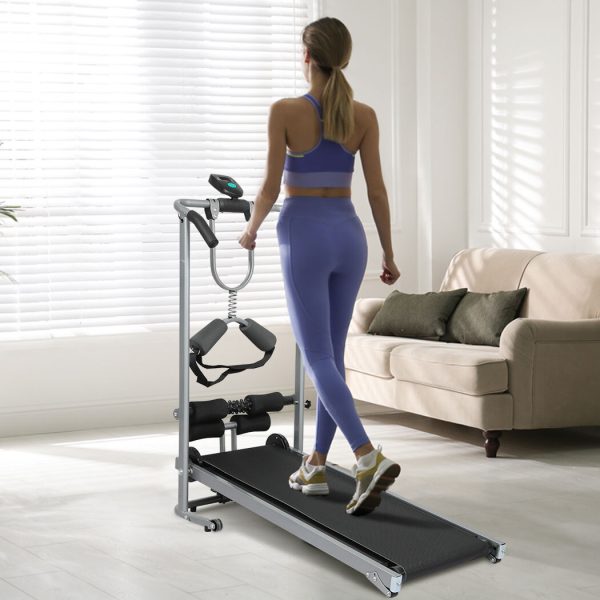 Manual Treadmill Mini Incline Fitness Machine Walking Home Gym Exercise