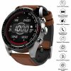 New AMOLED Touch Display Sport Smart Watch 44mm 1.3″ HitFit Brown IP68