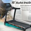 PROFLEX Electric Treadmill Auto Incline Foldable Run Machine 480MM Belt Home Gym Fitness Large