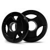 Pair of 2.5lb Rubber-Coated Olympic Weight Plates for Gym Home Fitness Bodybuilding Weights Training
