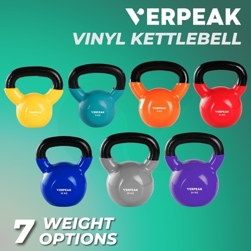 Vinyl Kettlebell 6kg (Turquoise)