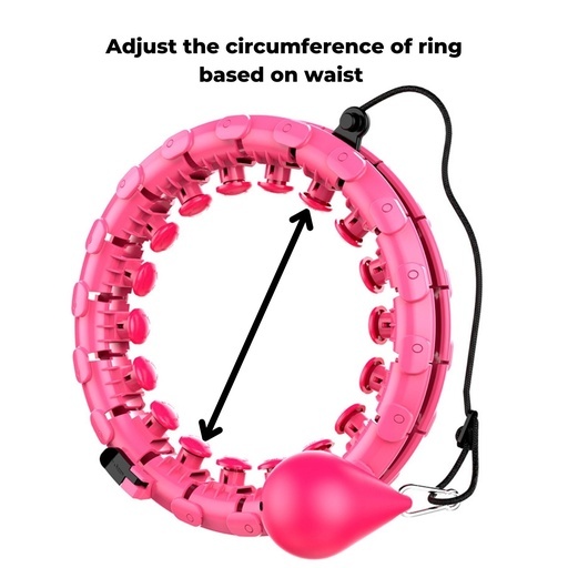 Weighted Hula Hoop with 26 Detachable Knots (Pink)