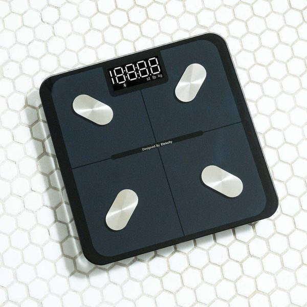 Scale for Body Weight and Fat Percentage – Black – 2 Pack