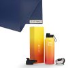 Harmony Mat – Midnight & Iron Flask Wide Mouth Bottle with Spout Lid, Fire, 32oz/950ml Bundle