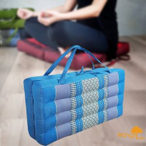 2-Fold Meditation Cushion Yoga Mat Blue