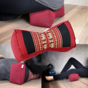 Bone Shape Neck Pillow/Meditation Cushion Kapok Filled RedEle