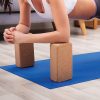 2 x Cork Yoga Block Organic Yoga Prop Accessory Exercise Brick