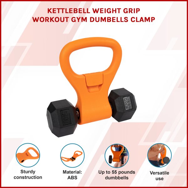 Kettlebell Weight Grip Workout Gym Dumbells Clamp