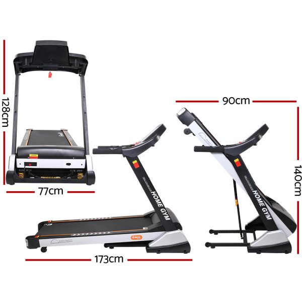 Treadmill Electric Auto Incline Spring Home Gym Fitness Excercise 480mm