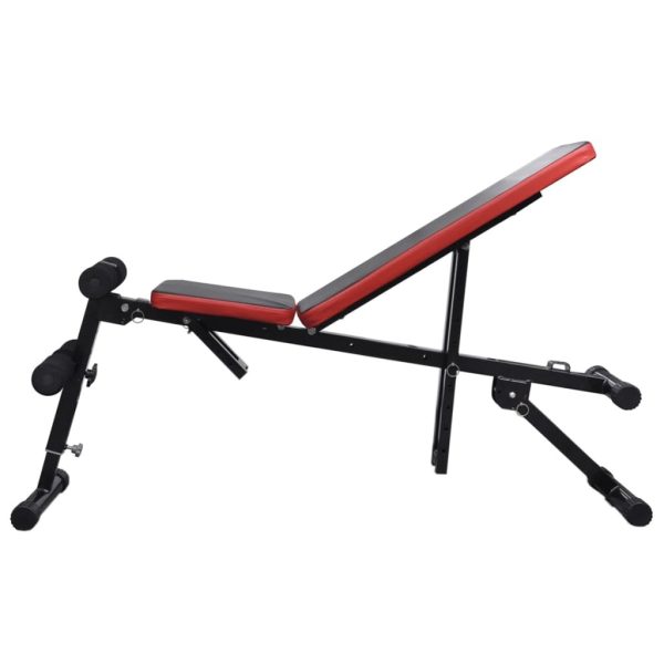 Adjustable Sit-up Bench with Barbell and Dumbbell Set – 60.5 kg
