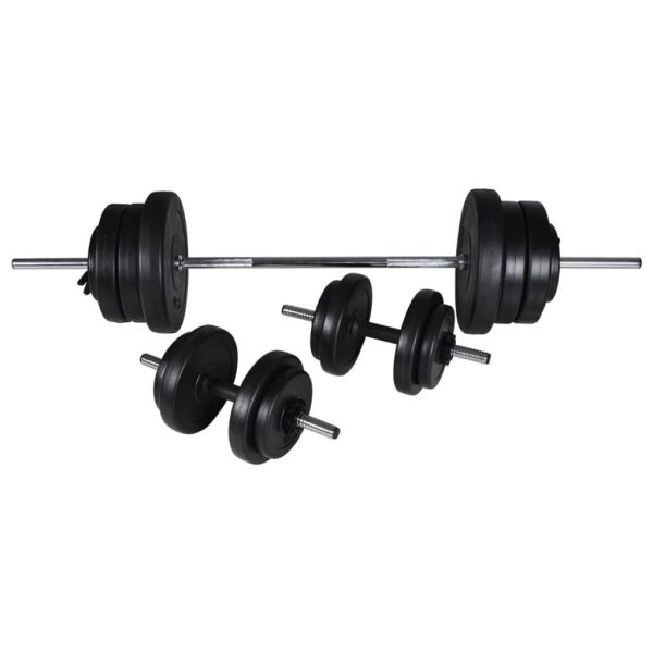 Adjustable Sit-up Bench with Barbell and Dumbbell Set – 60.5 kg