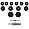 Wall-mounted Power Tower with Barbell and Dumbbell Set – 30.5 kg