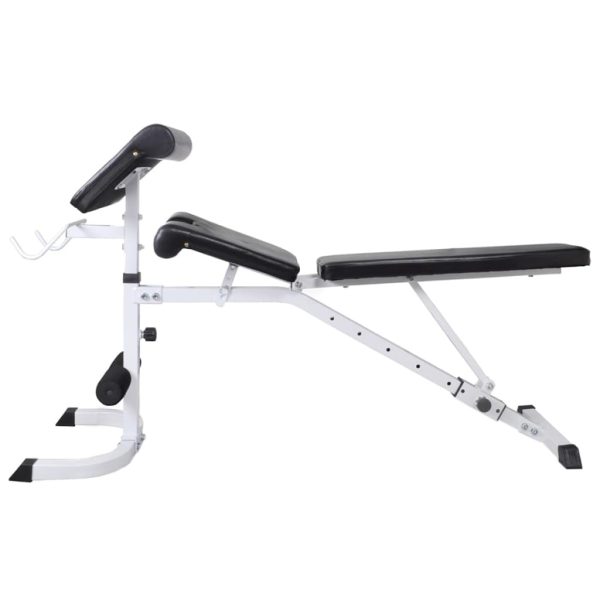 Workout Bench with Weight Rack Barbell and Dumbbell Set – 60.5 kg