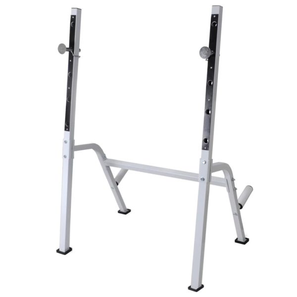 Workout Bench with Weight Rack Barbell and Dumbbell Set – 60.5 kg