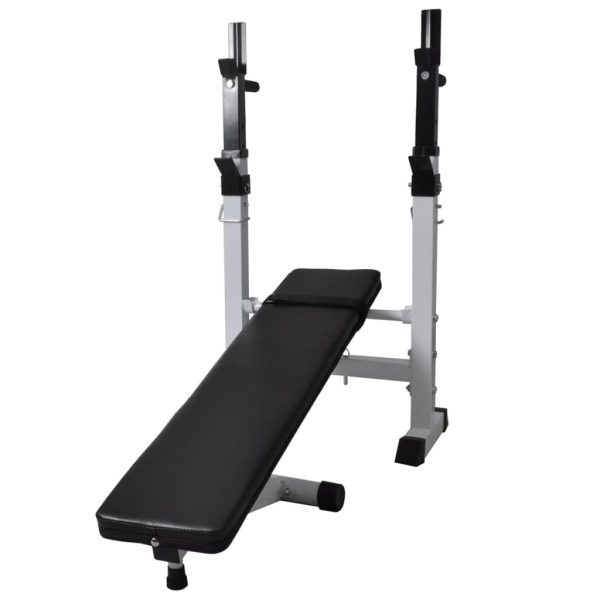 Workout Bench with Weight Rack Barbell and Dumbbell Set – 90 kg