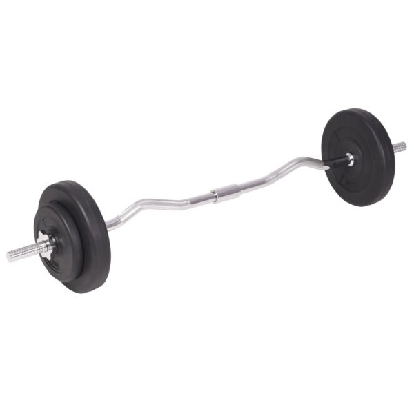 Workout Bench with Weight Rack Barbell and Dumbbell Set – 90 kg