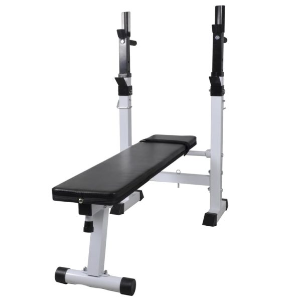 Workout Bench with Weight Rack Barbell and Dumbbell Set – 90 kg