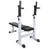 Workout Bench with Weight Rack Barbell and Dumbbell Set – 90 kg
