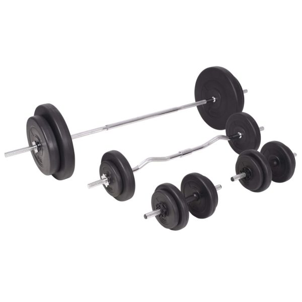 Workout Bench with Weight Rack Barbell and Dumbbell Set – 90 kg