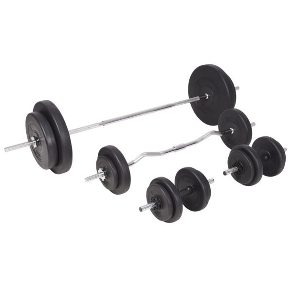 Workout Bench with Weight Rack Barbell and Dumbbell Set – 90 kg