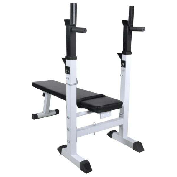 Workout Bench with Weight Rack Barbell and Dumbbell Set – 120 kg