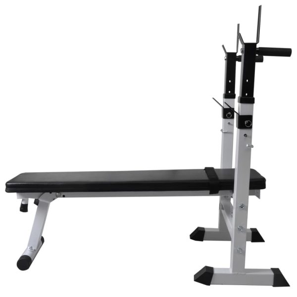 Workout Bench with Weight Rack Barbell and Dumbbell Set – 120 kg